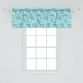 thumbnail image 2 of Ambesonne Paisley Valance Pack of 2, Ethnic Hippie Flowers Art, 54"X18", Pale Blue Teal, 2 of 3