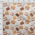 thumbnail image 3 of oneOone Polyester Spandex Rust Brown Fabric Food Sewing Fabric By The Yard Printed Diy Clothing Sewing Supplies 56 Inch Wide, 3 of 6