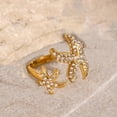 thumbnail image 3 of Starfish Ring for Women 18K Gold Plated Adjustable Open Band Cubic Zirconia Sea Star Statement Ring Hypoallergenic Stainless Steel Trending Aesthetic Beach Jewelry for Summer Vacation Daily Wear, 3 of 6