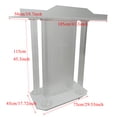 thumbnail image 3 of INTBUYING Church Podium Acrylic Clear Speech Lectern Pulpit with Four Wheels, 3 of 10