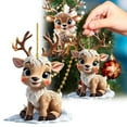 thumbnail image 2 of AUDeals Acrylic Reindeer Ornaments Set Acrylic Hanging Reindeer Decorations, Country Farmhouse Christmas Decorations for Tree Hanging, Holiday Home Decor Gift, 2 of 8