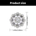 thumbnail image 3 of Elegant Rhinestones Decorative Buckle Belt Accessories Elegant Conchos for Various Outfits Leather Goods Decoration 3PCS, 3 of 5