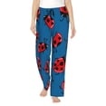 thumbnail image 2 of Picia Colorful Ladybird Womens Soft Woven Cotton Elastic Waistband Sleep Pajama Pant Lounge Sleep Pant With Pockets And Drawstring-Large, 2 of 9