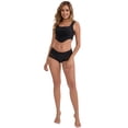 thumbnail image 5 of DARING DIVA Women's Ice Silk Mid-Waisted Full Coverage Boxer Briefs XL Black, 5 of 6