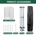 thumbnail image 3 of IVV 6.5x6.5ft Canopy Tent, Outdoor Shelter Folding Canopy with 4 Side Walls and Carry Bag for Commercial Events, Party, Backyard BBQ, Camping (White), 3 of 9