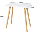 thumbnail image 2 of Modern White Computer Desk, Solid Wood Office Desk with Widened Desktop, Small Computer Desk for Home Office, Bedroom or Study, Durable Wooden Computer Table for Work, Dining and Daily Use, 2 of 8