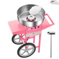 thumbnail image 1 of VEVOR Máquina comercial para hacer algodón de azúcar con carrito, 1000 W, para fiestas, color rosa, 1 of 9