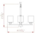 thumbnail image 4 of Design House 567206 Oslo Traditional 3-Light Indoor Dimmable Chandelier with Double Glass Shades for Entryway Foyer Dining Room, Satin Nickel, 4 of 11