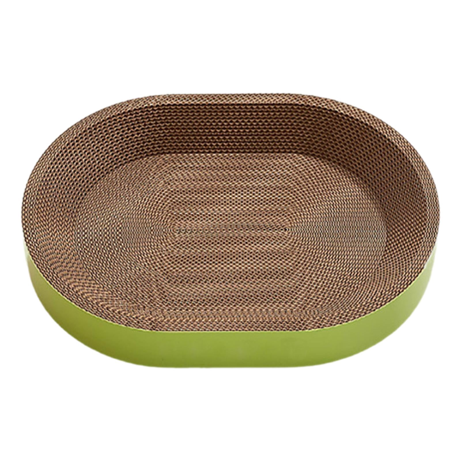 TOOYFUL Cat Scratcher Cardboard Scratch Pad ounge Sleeping for Indoor Cats Furniture Protector Rest Corrugated Scratching Board L Green
