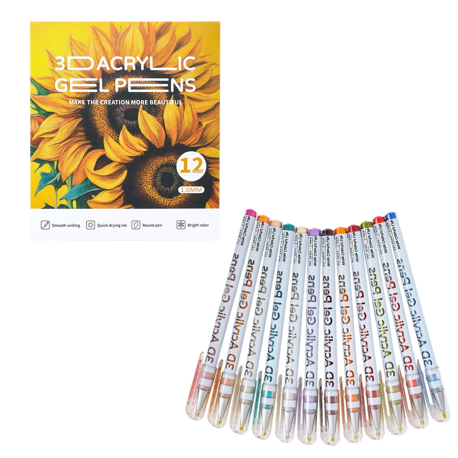 Clearance Pencil curler under $10,Acrylic Gel Pens With High Aesthetic Appeal In Trendy Style Fast Drying 1mm For Smooth Writing And Color Layering Great For Students Handwriting And Marking Nee