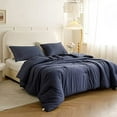 thumbnail image 4 of Twin/Twin XL Comforter Set for College Boys Girls Navy Blue, 1 Blue Comforter & 1 Pillowcase, Lightweight Kids Comforter Soft Dorm Bedding, 4 of 8