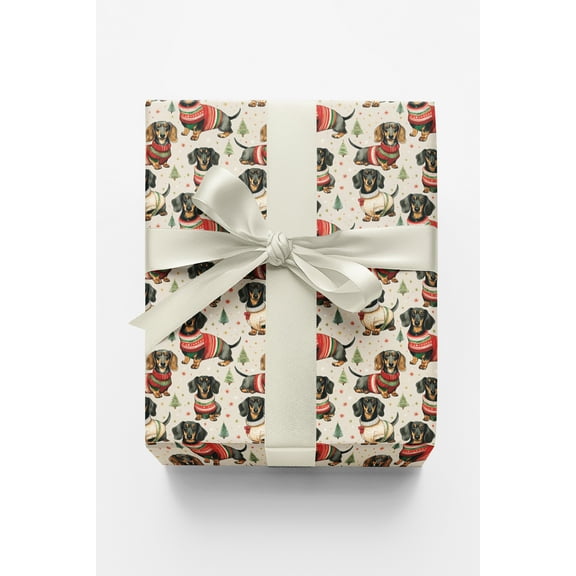 London Penny Premium Wrapping Paper - Dashing Dachshunds