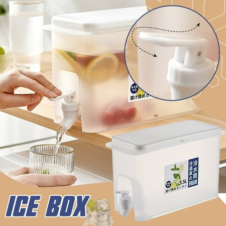 

1 Gallon Drink Dispenser with Faucet beverage dispenser for Fridge Leakproof Plastic Cold Water Pitcher Lemonade Juice Jug with Spigot or Beverage Dispenser Drink Tower Dispensers For Parties