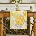 thumbnail image 4 of Sm:)e Yellow Dahlia Floral Pinnata Summer Table Runner 13x72 Inch, Spring Kitchen Dining Table Decoration for Home Party Decor, 4 of 7