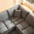 thumbnail image 5 of Kevinplus 5 Seats,Oversized Sectional Sofa,L Shaped Corner Couch for Living Room, Grey, 5 of 7