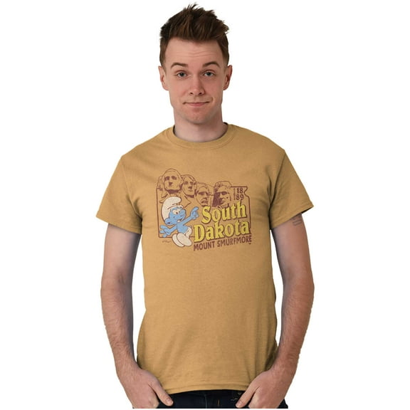 South Dakota SD Mount Rushmore Smurfs Men's Graphic T Shirt Tees Brisco Brands S