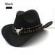 thumbnail image 1 of Sombrero de vaquero y vaquera occidental con ala ancha al frente, 1 of 3