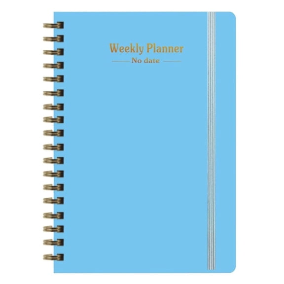XIANXIAN Undated Weekly and Monthly Planner, B5 Weekly To Do List Notebook with Goal & Habit Tracker Organizer, Hardcover Spiral Bound Blank Monthly Planner for Work School Home 5.7" x 8.3" F