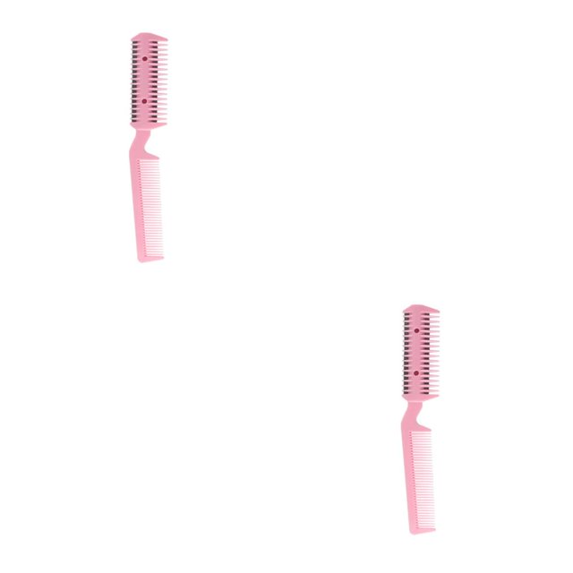 Seitruly Cortadora de pelo de doble cara, dispositivo de corte de pelo resistente multiusos, suministro de aseo profesional, herramienta de Rosado 2piezas