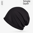 thumbnail image 2 of Gorro de turbante fino para mujeres y hombres, gorro de algodón con tapa de verano, rizado de una sola capa, todo fósforo, gorro de luna para mujeres embarazadas, fábrica de gorros de dormir, 2 of 5