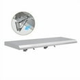 thumbnail image 2 of ChaoLink Concession Shelf 36in L x 12in W - 304 Stainless Steel Folding Serving Shelf, Wall Mount Shelving, Round Edge, Ideal for Food Truck, Grill Area, BBQ Table, RestaurantTrapezoidal edge, 2 of 8