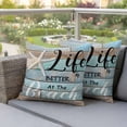 thumbnail image 2 of 2 Pack Outdoor Waterproof Throw Pillow Covers,Beach Life Ocean Starfish Decorative Square Pillow Case Patio Pillowcases for Chair Couch Sofa 16x16in, 2 of 9