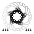 thumbnail image 1 of Disco de freno de bicicleta de montaña, rotores de refrigeración flotantes, 5 pernos, 140mm, accesorio de ciclismo, color negro, 1 of 8