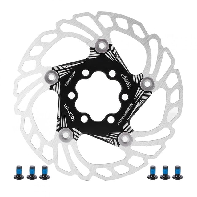 Disco de freno de bicicleta de montaña, rotores de refrigeración flotantes, 5 pernos, 140mm, accesorio de ciclismo, color negro