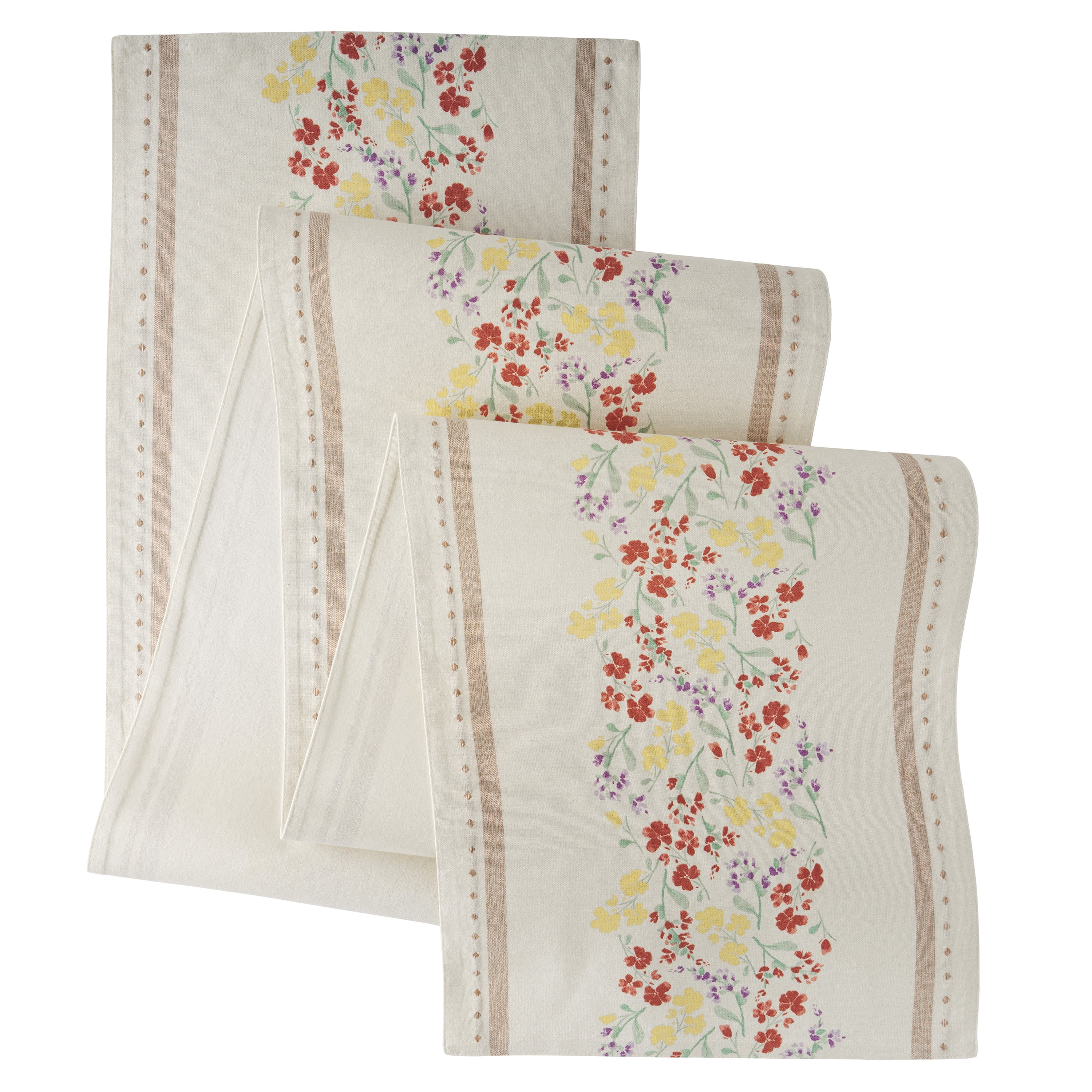 The Pioneer Woman Wildflower Fabric Table Runner, 14" x 90", Multicolor