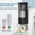 thumbnail image 3 of Samhe Cup Dispenser, Wall Mount Water Cooler Cup Holder Fit 3-5oz Small Cups, Pull Type Cups Holder for Home, Bathroom, Office Hospital - Black, 3 of 8