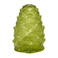 thumbnail image 2 of YAMB Pinecone Shaped Embossed Glass Vase, 5.5" Conical Transparent Decorative Flower Vase, Fall Farmhouse Floral Accessory for Home Mantel Table Office Shelf Decor, Yellow, 2 of 7