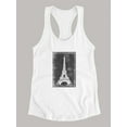 thumbnail image 3 of Eiffel Tower Chalk Art Racerback Tank Women -Ethan Harper Designs, Female Medium, 3 of 4