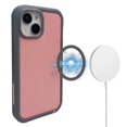 thumbnail image 2 of for iPhone 13 Case, Big Window Logo View Compatible with Magsafe, Plating Ultra Slim Magnetic Hard PC Transparent Drop Protection Phone Case Cover for iPhone 13, Pink, 2 of 3
