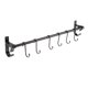 thumbnail image 1 of Estante para de Cocina, Soporte para Estante de Riel para Utensilios, Colgador de Gancho para Estante de Toallas de , Fácil de Instalar con 60cm con 6 ganchos Soledad Estante de la toalla del baño, 1 of 10