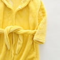 thumbnail image 4 of Gibobby Toddler Kids Soft Flannel Bathrobe,Thickened Warm Hooded Sleep Robe with Waist Tie,Plush Cozy Loungewear for Fall Winter for Boys Girls 2-12T Toddler Pajamas,Yellow,Size 9-10T, 4 of 6