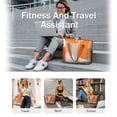 thumbnail image 5 of Tote Bag for Women - Orange and Grey Abstract Art Artwork Shoulder Bag - Large Utility Work Duffle Bag with Zipper Handbag for Travel, Work, Sprots, 5 of 5