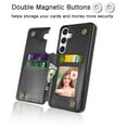 thumbnail image 3 of Galaxy S24 Ultra Plus Case, Tekcoo Galaxy S24 Wallet Case, PU Leather ID Cash Credit Card Holder Slots Magnetic Closure Kickstand Flip Slim Cover for Samsung S24 5G [Black], 3 of 7