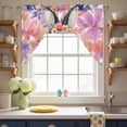 thumbnail image 3 of Easter Bunny Swag Valances for Kitchen Window, Watercolor Red Purple Pink Floral Rabbit Small Swag Valances Rod Pocket Curtain Drapes Window Treatment for Bedroom Bathroom, 56x36 Inch, 3 of 9