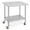 2-Layer with Casters, variant on OUTGOODS Stainless Steel Work Table, NSF Commercial Grade, Adjustable Shelf, Silver
