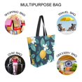 thumbnail image 7 of FORMRS Womens Canvas Tote Bag with Zipper Inner Pocket Shoulder Handbag, Lemon Leaves, 7 of 7