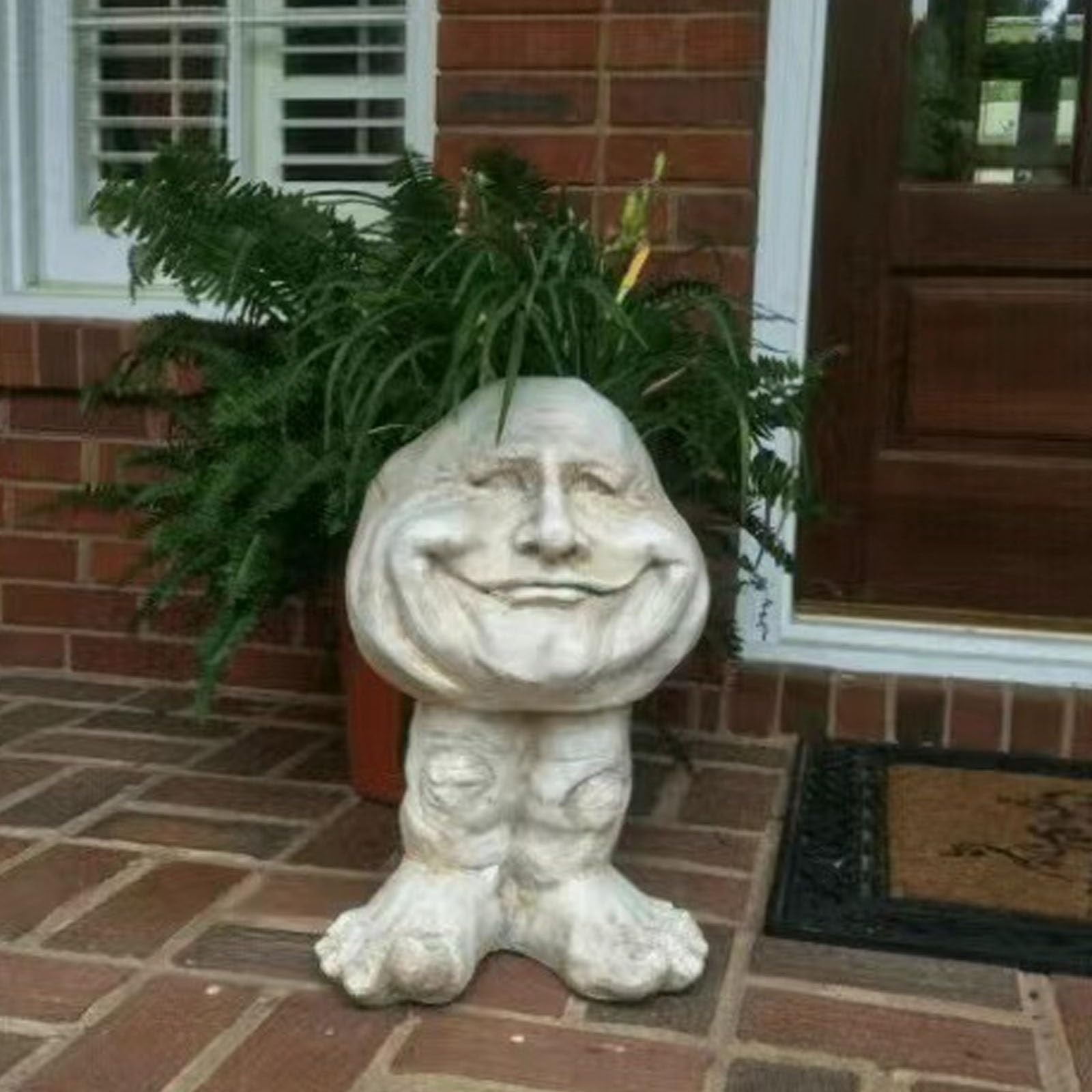 Sheremart Joy Planter - Whimsical Face Planter with Feet  6-inch Funny Expression Head Planter for Indoor & Outdoor Use, Unique Resin Flower Pot for Succulents, Herbs & Home Garden Decor