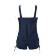 thumbnail image 5 of Womens Swimsuits Swimwear Leisure Fashion 2Pcs Set Elegant Swimsuits for Tankini Top With Swimming Shorts Navy XXL, 5 of 9
