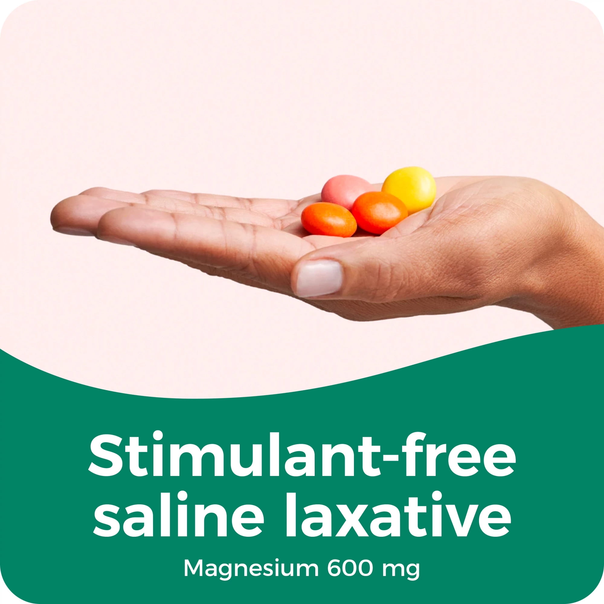 Dulcolax Saline Laxative Chewy Fruit Bites, Fast & Gentle Constipation Relief, Cherry Berry Flavor, Magnesium Hydroxide 600 mg, 30 Count