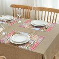 thumbnail image 3 of Pioneer Flower Floral Print Pattern Summer Placemats Table Placemats Set Of 4-Linen Kitchen Washable Placemats Table Mats 12x18 Inch Non-Slip Heat Resistant, 3 of 6