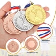 thumbnail image 3 of Uxcell Gold Award Medals, Winner Medals with Neck Ribbon Trophy Style for Team Sports Games Competitions Bronze, 3 of 7