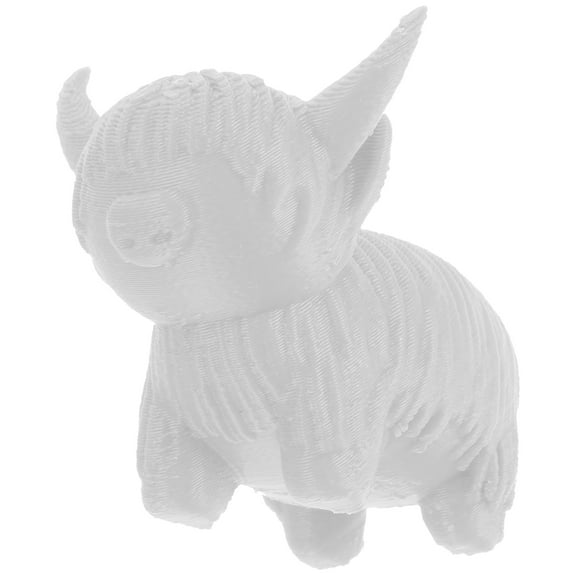 Small Cow Figurine Highland Wall Art Cattle The Animal White