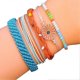 thumbnail image 2 of Pulseras de cuerda, 5 piezas, ajustables, impermeables, hechas a mano, para verano, playa, pulseras de amistad, pulsera trenzada de cuerda de girasol para mujeres, adolescentes y niñas, B, 2 of 4