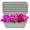 Light Gray, variant on 6 PcsWindow Box Planter, Flower Rectangle Planter with Tray, Drainage Holes/Trays, Vegetable Planters for Windowsill, Patio, Garden, Balcony