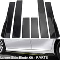 thumbnail image 4 of For INFINITI Q50 2014-2024 Models, Gloss Black Side Skirts Rocker Panel & Front Splitter Lip Kit, Side Sill Cover Trim, 4 of 8