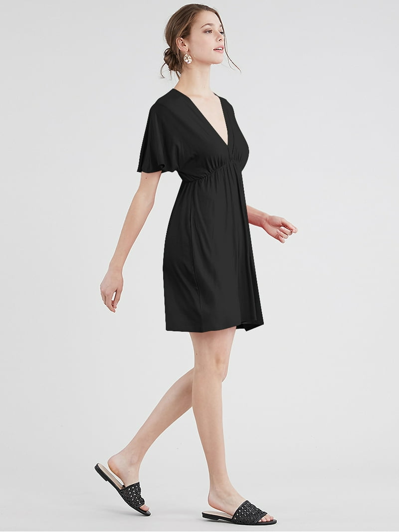 black kimono sleeve mini dress Black | Embellished Kimono Sleeve Mini Dress